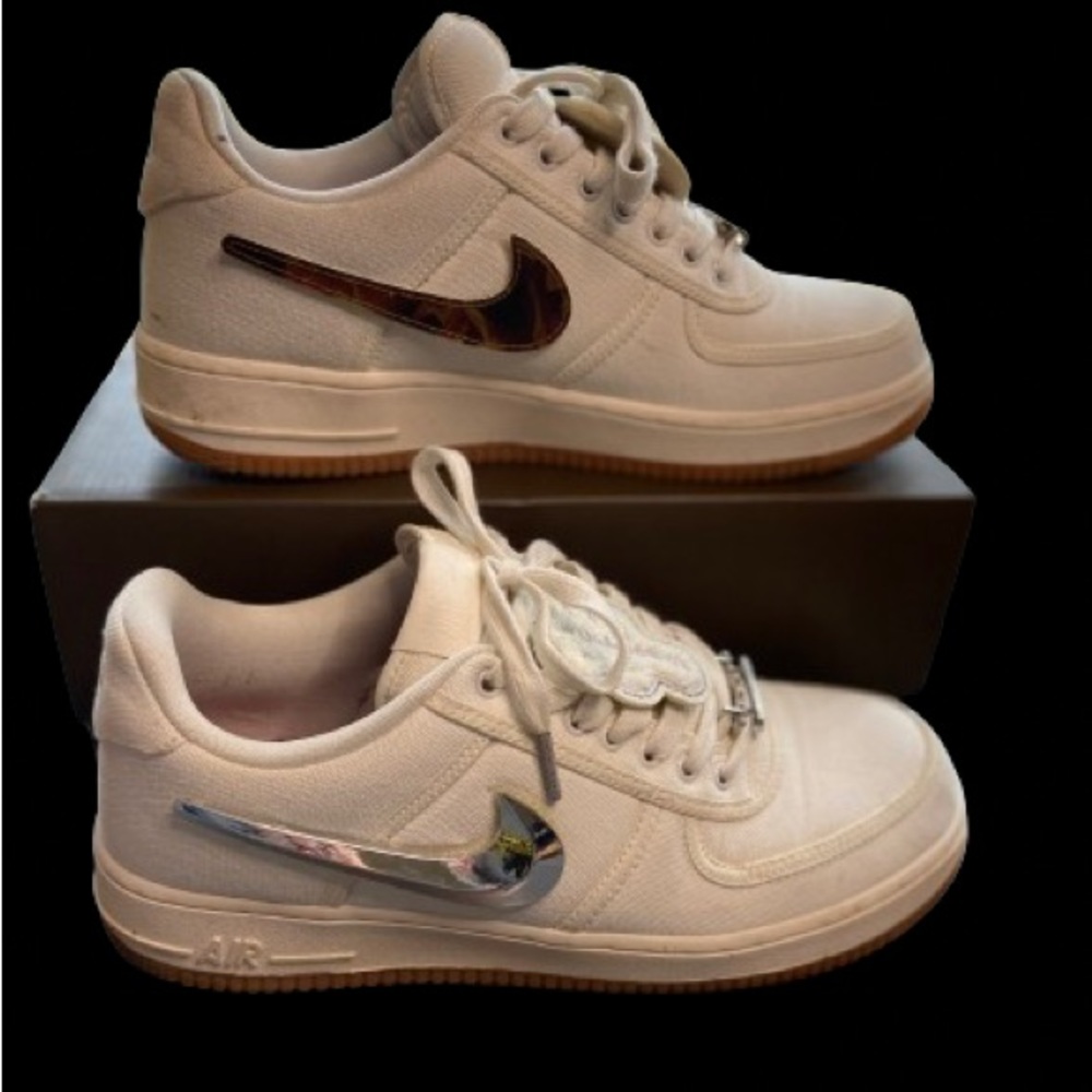 Nike Air Force 1 x Travis Scott Sail 2018 Preowned NO BOX Size 12